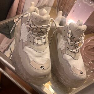 Balenciaga White Athletic Shoes